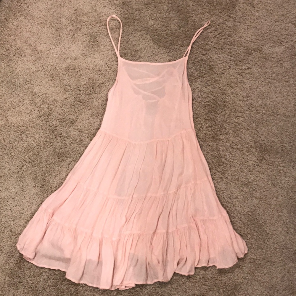 Adorable free people dress with open lace up back